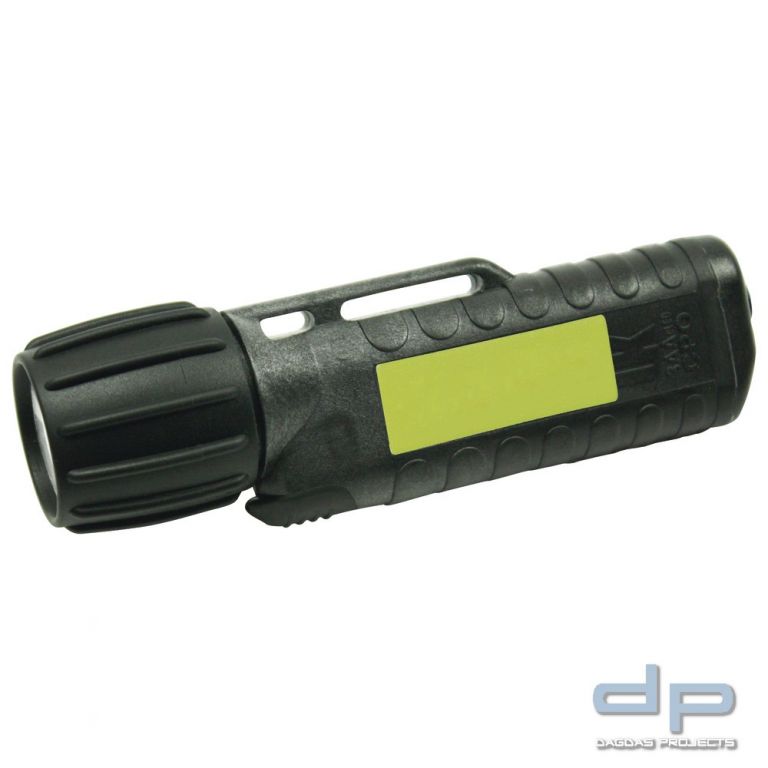 Helmlampe UK 3AA eLED CPO ES, Frontschalter, schwarz, nachl. Streifen