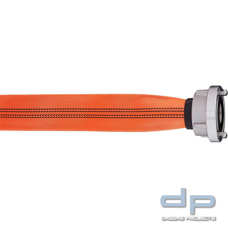 Druckschlauch TITAN COMBAT Neonorange, C42, 30 m, DIN 14811, STORZ-Kupplungen und Schutzmanschette