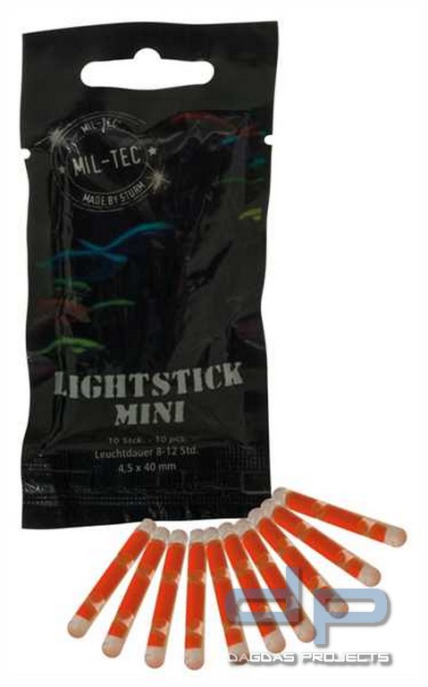 Mini Leuchtstab 10-Pack in verschiedenen Farben