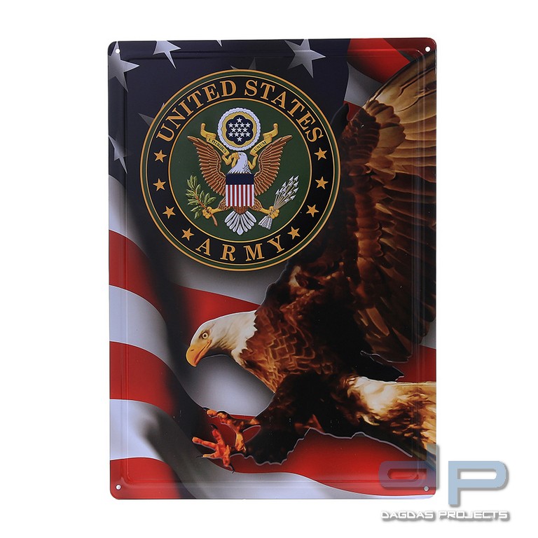 Metallplatte groß #112 United States Army