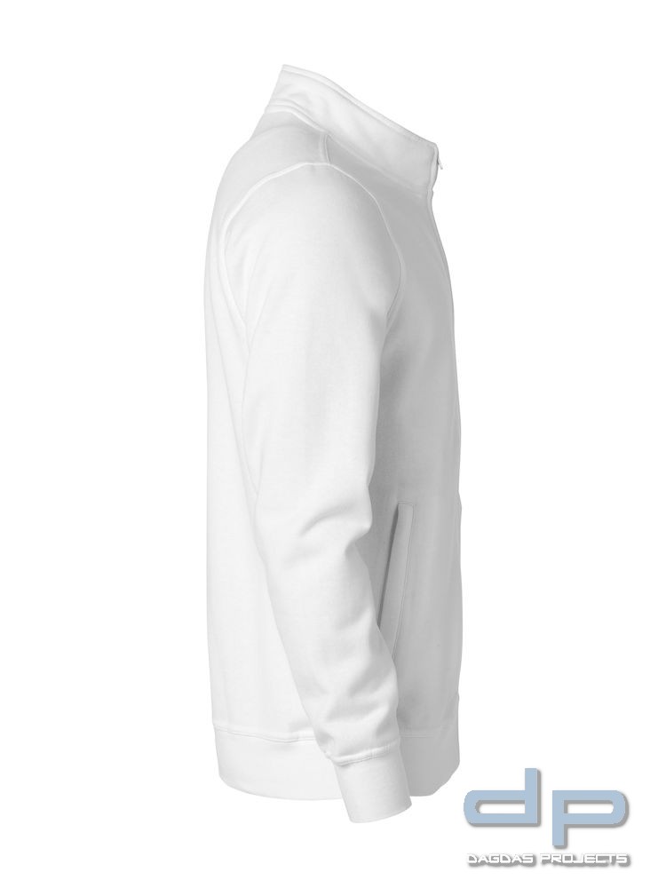 Sweatshirt Weiß m. Reissverschluss mit Reflexaufdruck Rettungsdienst Größe: L