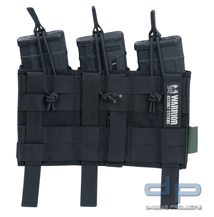 Warrior Triple Open Mag Pouch Black M4