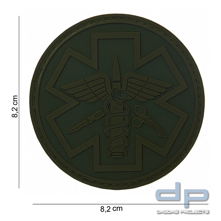 Emblem 3D PVC Para Medic Oliv