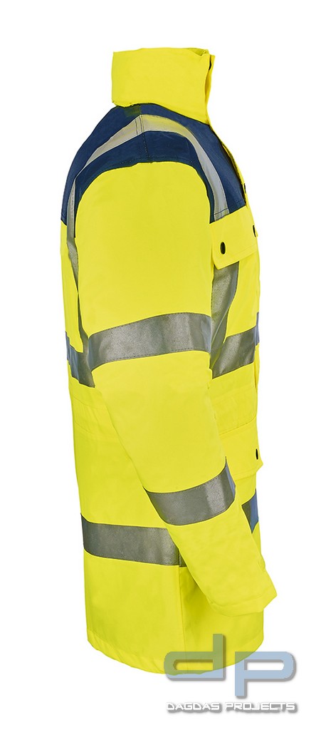 Warn-Parka EN ISO 20471:2013 Farbe leuchtgelb/blau