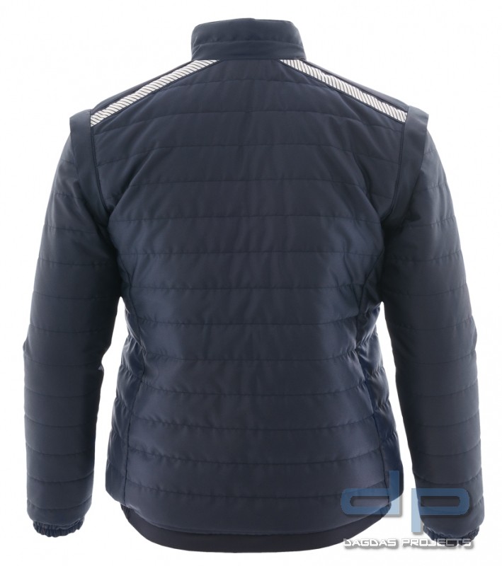 Warnschutz-Steppjacke "Night Hawk" marine mit abnehmbaren Ärmeln