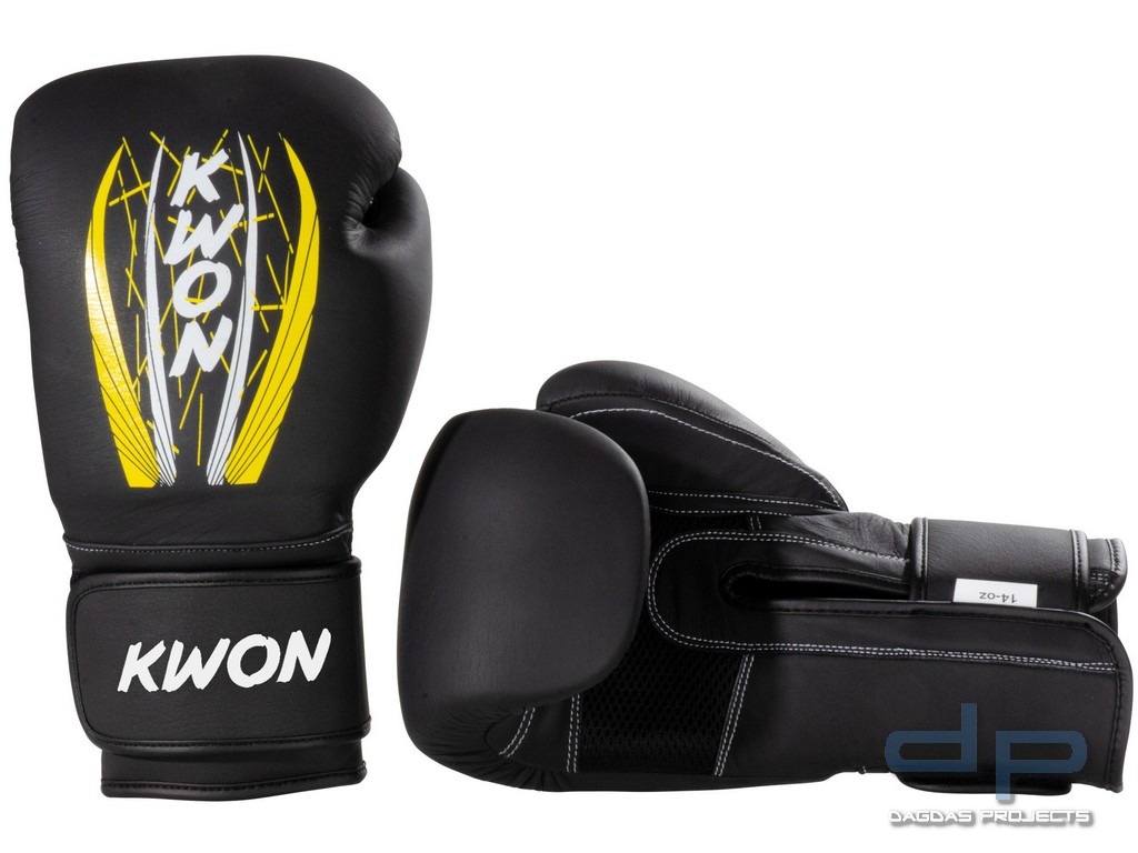 Kwon Boxhandschuhe Kick Thai in Schwarz und Weiß
