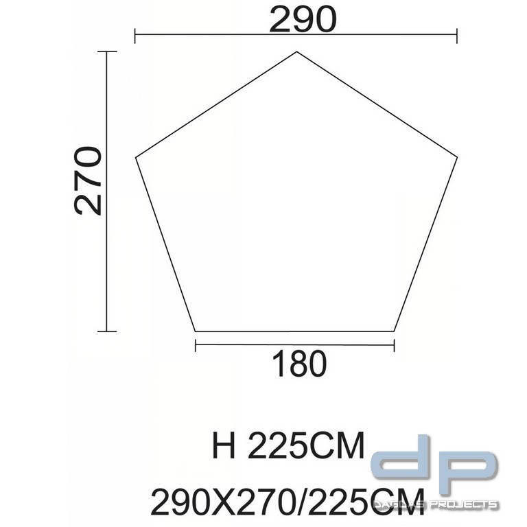 Indianer Zelt, "Tipi", oliv, Mittelmast, Gr. 290x270x225 cm