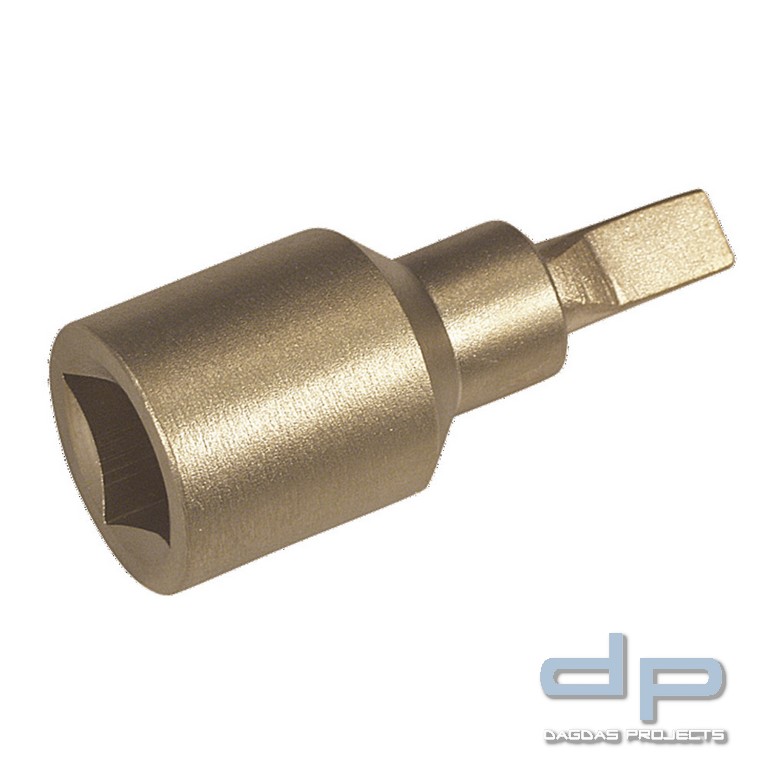 Schlitz-Schraubendreher-Einsatz funkenfrei, 1/2″, 10,0 mm