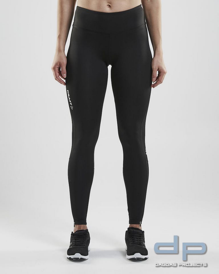 Craft Rush Zip Tights für Damen in Schwarz