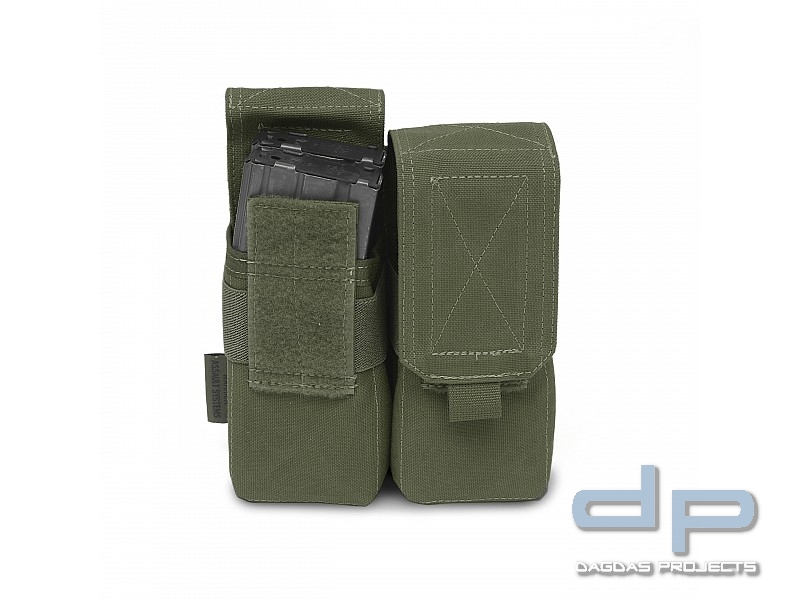 Warrior Double M4 Mag Pouch OD