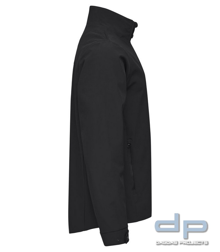 Behörden Wedderburn Short Jacket Men in Schwarz und Dark Navy mit Wunschaufdruck auf Brust und Rücke