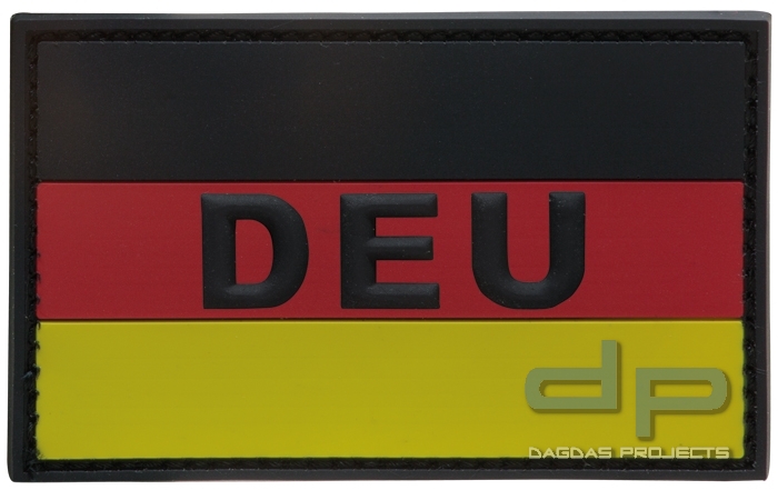 3D Rubber Patch Deutschlandflagge Gross "DEU" SRG