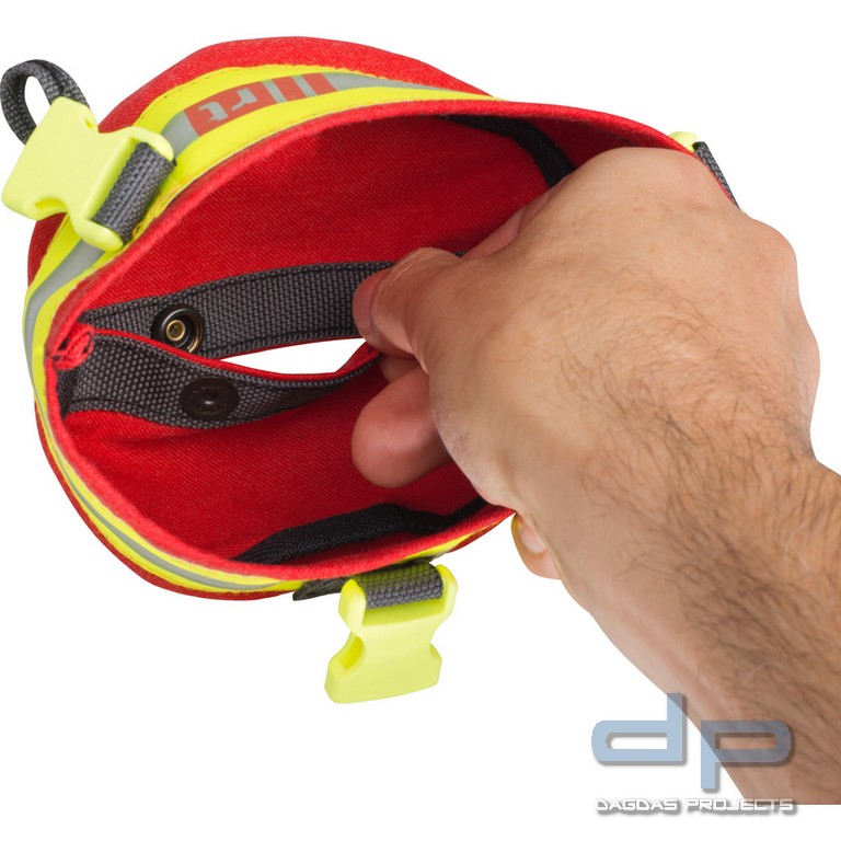 rescue-tec Leinenbeutel mit PA-Befestigung, Material rtx® 950 in Navy und Rot