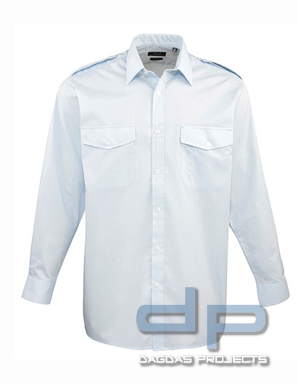 Pilot Shirt Longsleeve in verschiedenen Farben