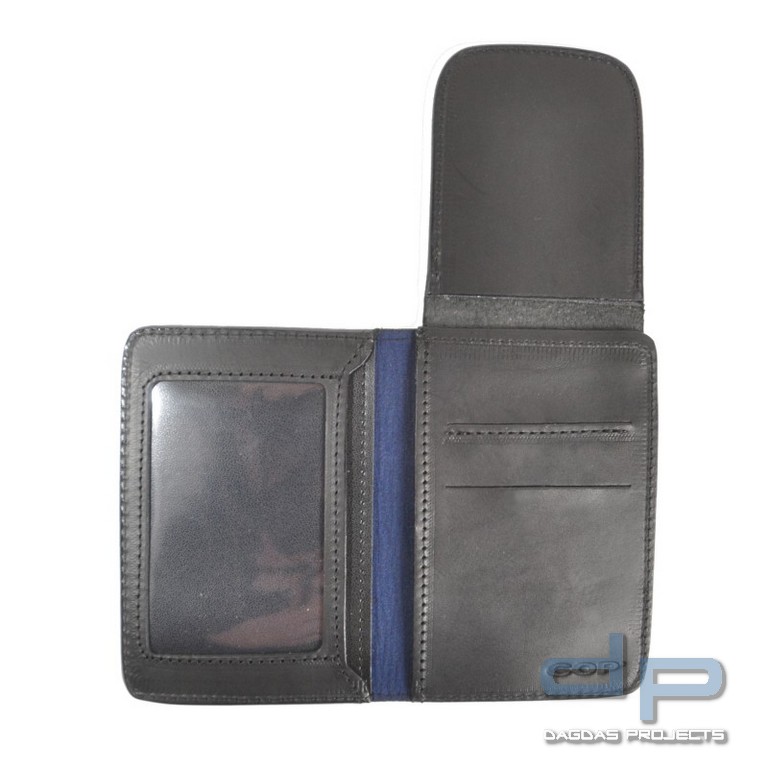 COP® RFID Dienstausweismäppchen POLIZEI, rund, Scheckkartenformat, Leder