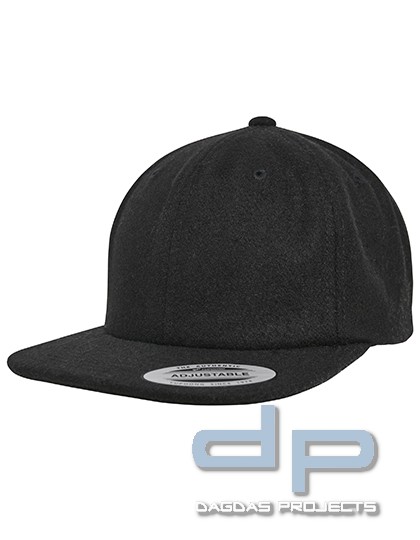 Melton Cap in Grau und Schwarz