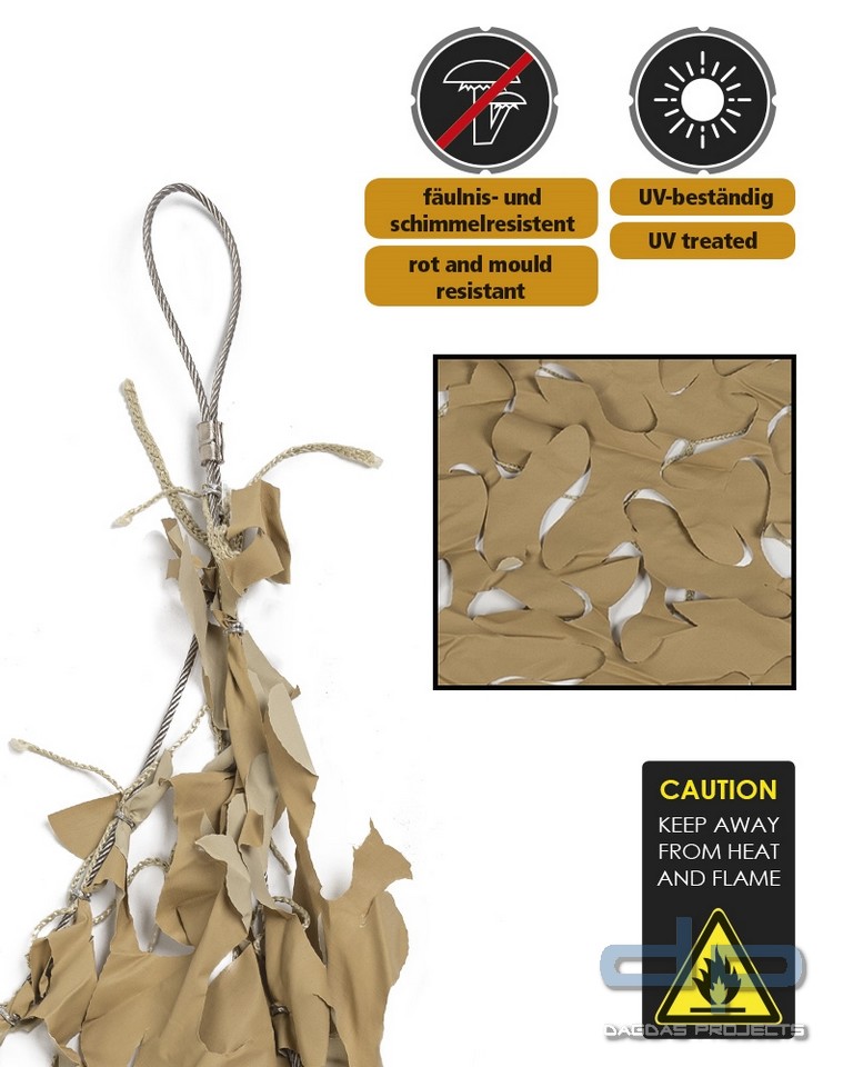 NETZ BROADLEAF ′SHADE SAIL′ 4,0X6,0 DESERT