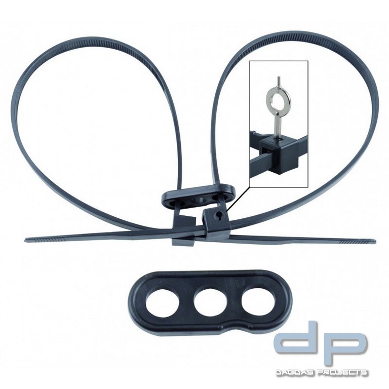 Aufschließbare Plastikfessel Double Key CUFF