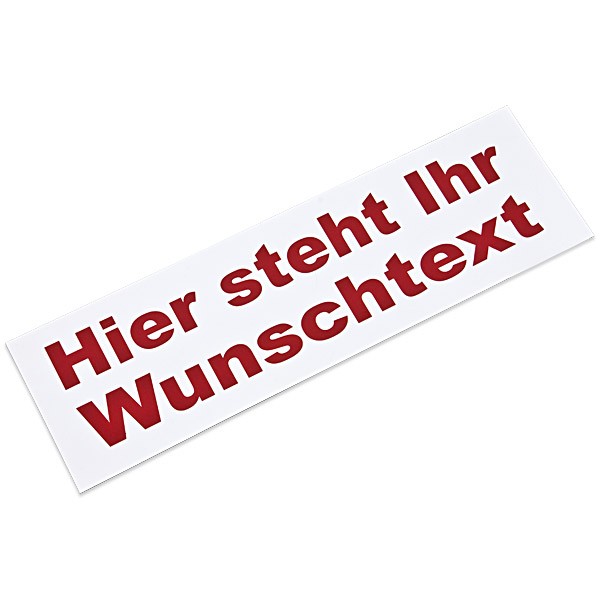 Magnetfolie - 50x15cm - weiß - Wunschtext