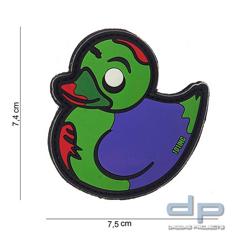 Emblem 3D PVC Zombie Duck grün/violett