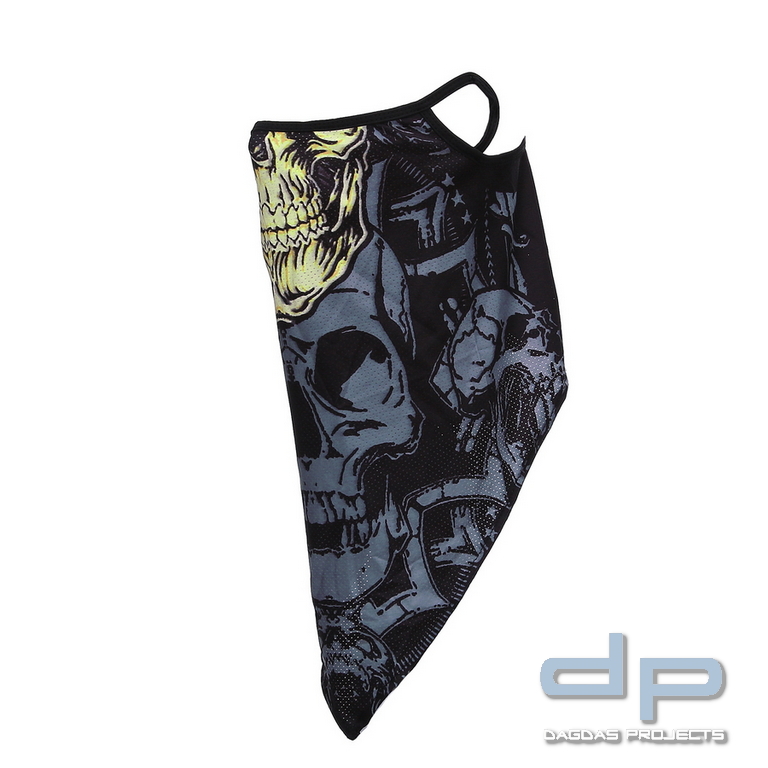 Schutzmaske mit Ohrbügel yellow skull style 10