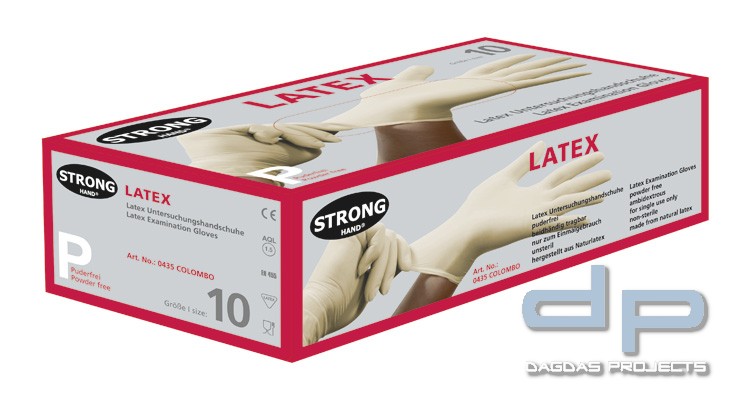 Latex-Einweghandschuhe puderfrei in Hellbeige