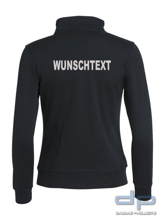 Damen Sweat Jacke Behörde mit Wunschaufdruck in verschiedenen Farben
