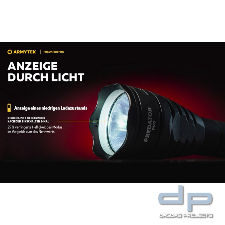 ARMYTEK Taschenlampe Predator Pro inkl. Akku