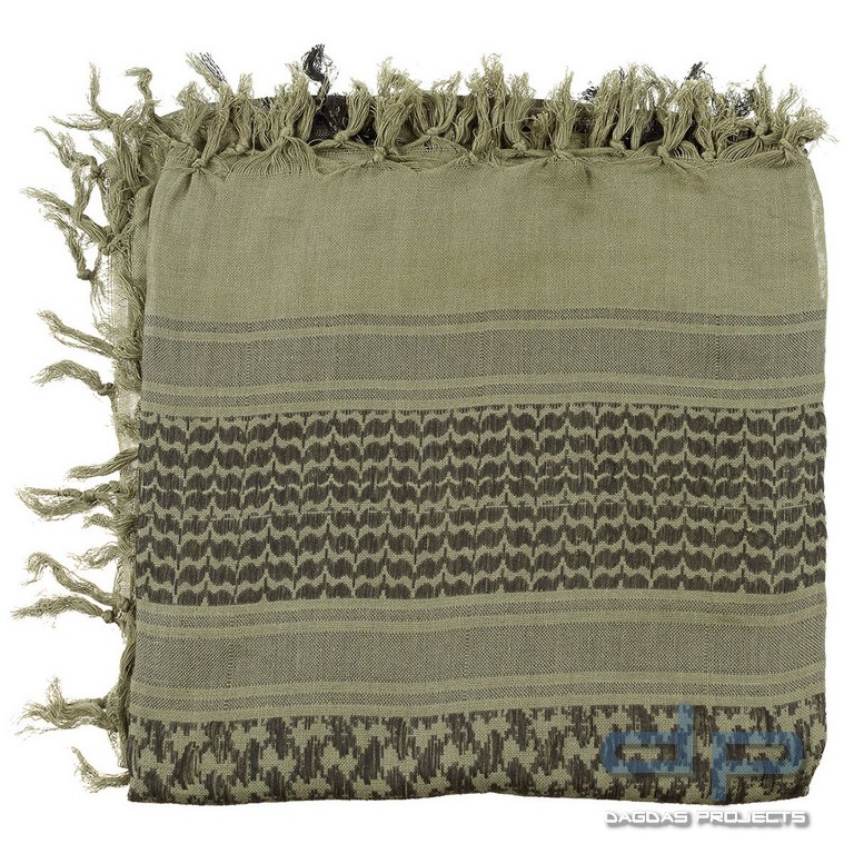 PLO Tuch, "Shemagh", Supersoft, oliv-schwarz