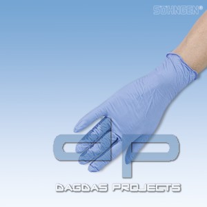 Nitril Schutzhandschuhe blau mittel PUDERFREI 100 Stück
