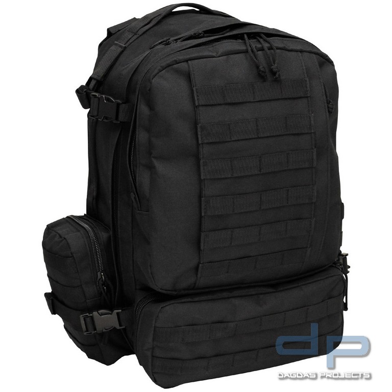 Ital. Rucksack, schwarz, "Tactical-Modular"