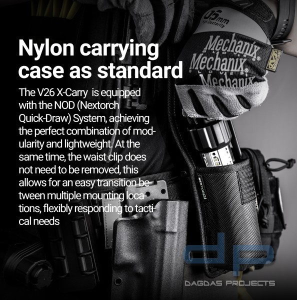 Nextorch ND30B Flashbang mit Holster (Irritationskörper 11.000 Lumen und 130dB)