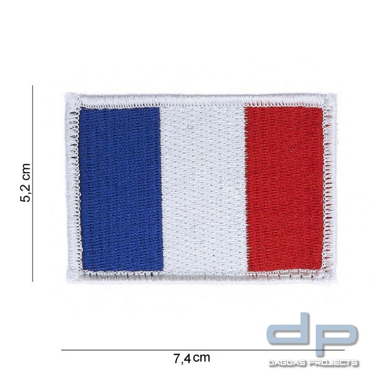 Emblem France Flagge mit Klettband