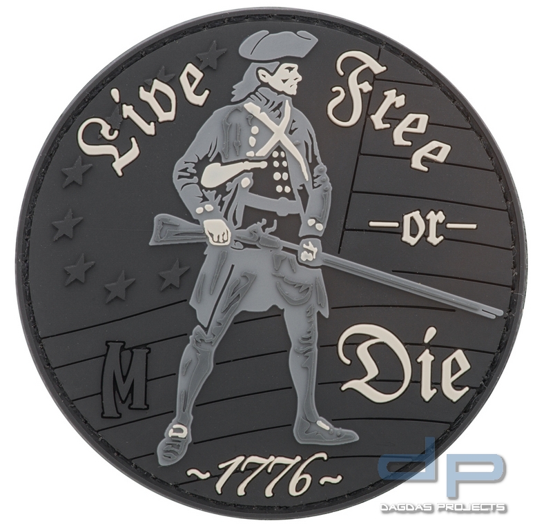 Maxpedition Rubber Patch LIVE FREE OR DIE Swat