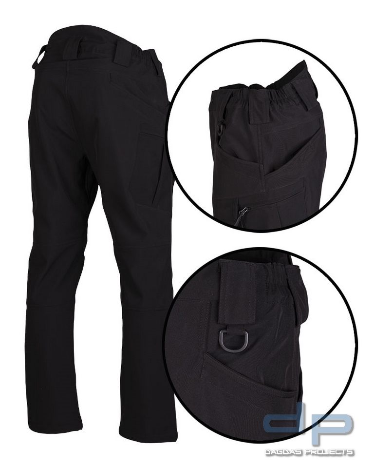 SOFTSHELL HOSE ′ASSAULT ′ SCHWARZ