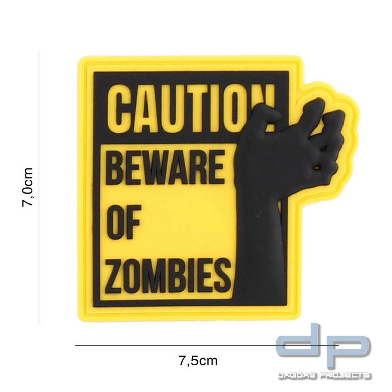 Emblem 3D PVC Caution gelb