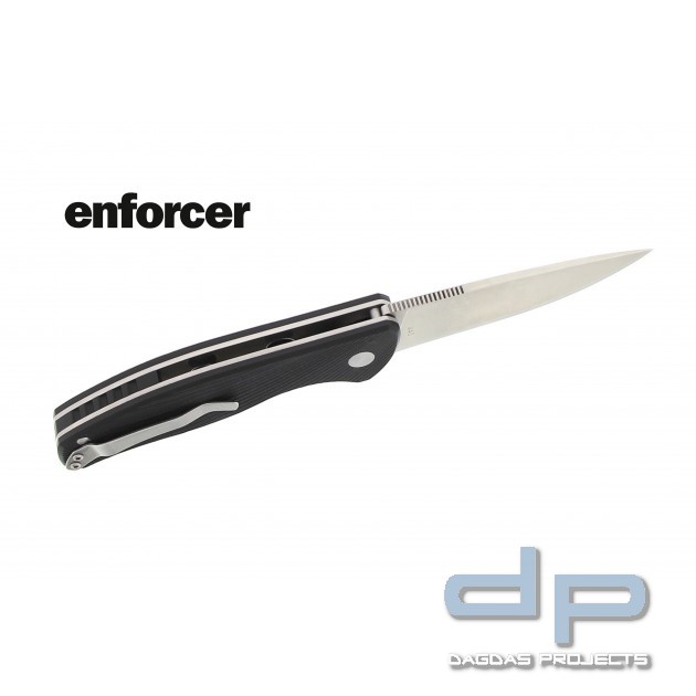 enforcer Einhandmesser Gambino mit schwarzem Griff