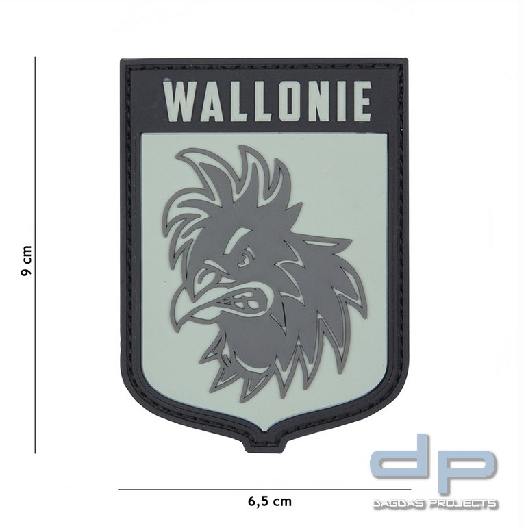 Emblem 3D PVC Wallonie grau