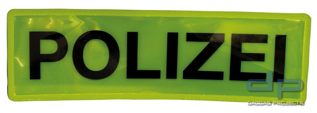 RÜCKENSCHILD POLIZEI PRISMENREFLEKTIERUNG 26 X 8CM