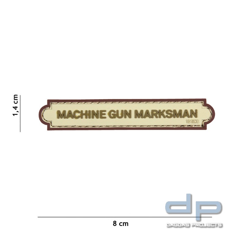Emblem 3D PVC Machine Gun Marksman Tab beige