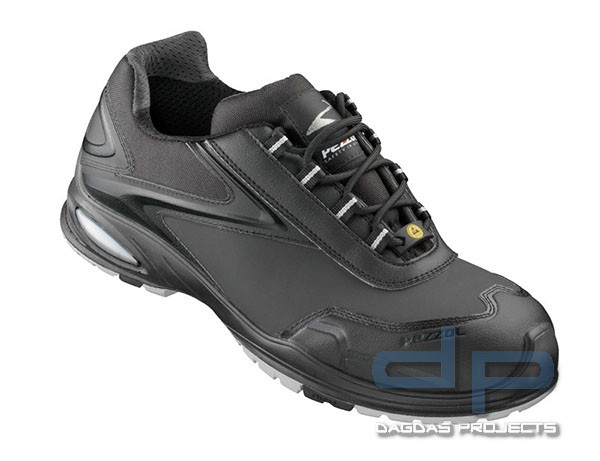Halbschuhe in Schwarz/Silber abgesetzt