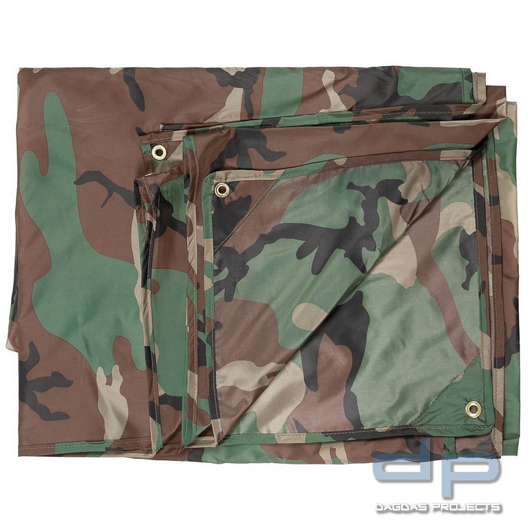 Mehrzweckplane, "Tarp", woodland, ca. 500 x 600 cm