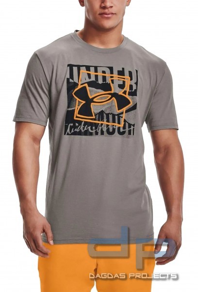 UNDER ARMOUR BOXED SYMBOL OUTLINE SPORTSTYLE LOGO SHIRT