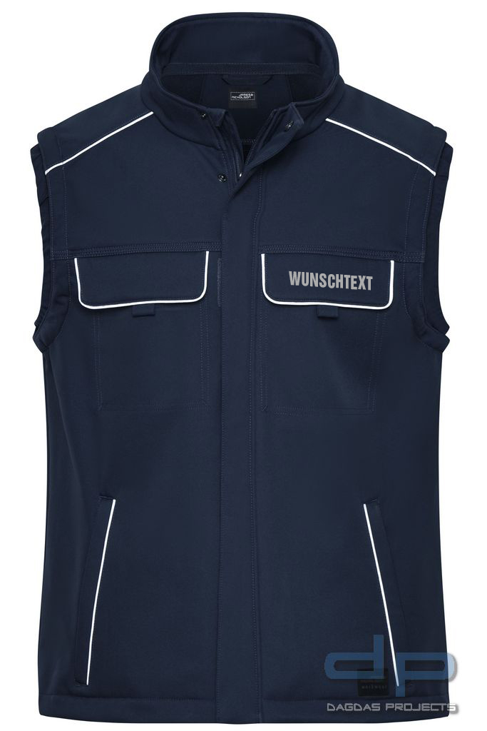 Softshell Weste dp S-Serie in verschiedenen Farben mit Wunschaufdruck