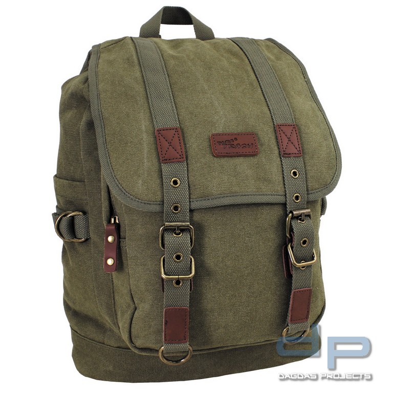 Rucksack, Canvas, "PT", oliv
