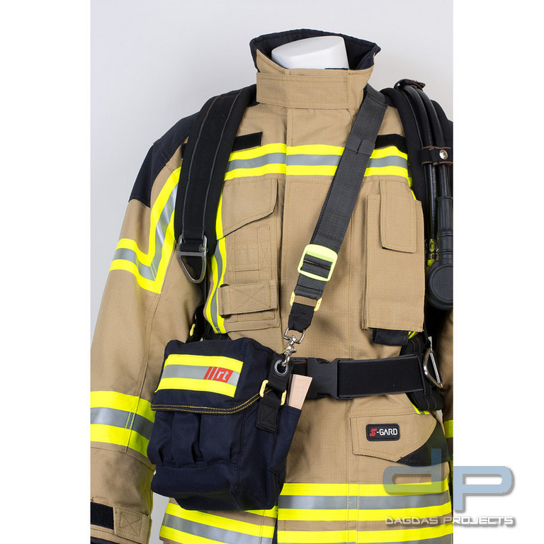 Set Feuerwehrmehrzweckbeutel Brensbach, Holsterset mit Stiften, Holzkeilen, Trageriemen
