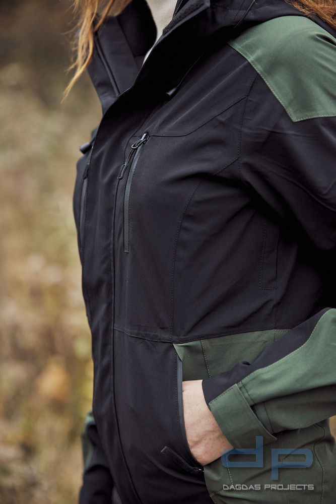 Unisex Trekkingjacke Behörde inklusive Wunschaufdruck in reflex silber