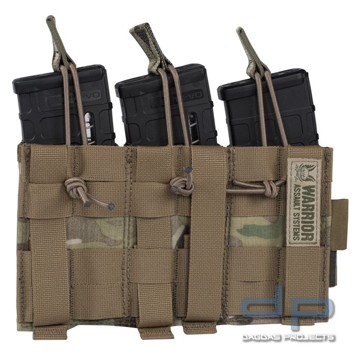 Warrior Elite Ops Triple Open M4 &amp; 9mm Mag Pouches Multicam