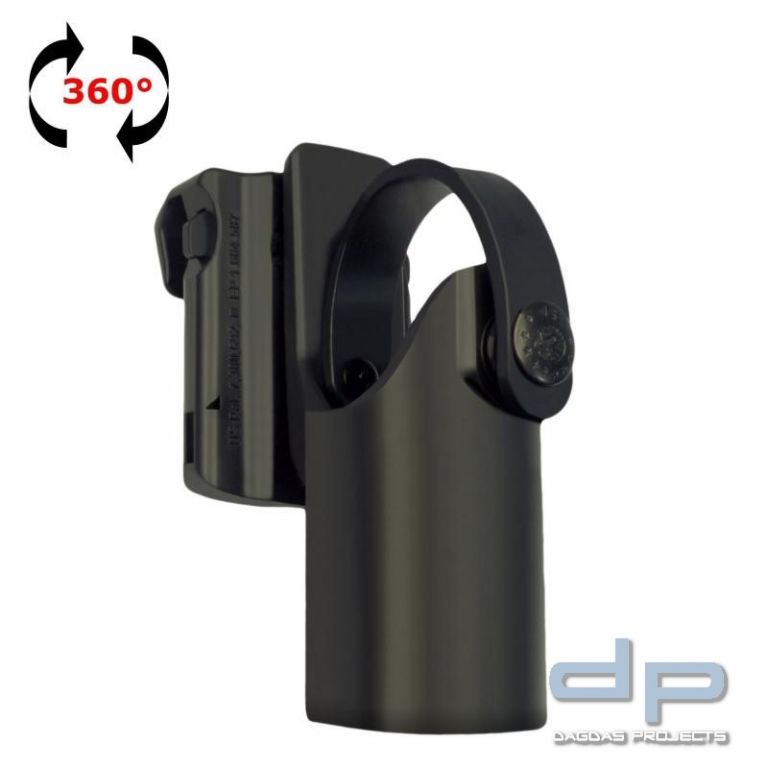 Tonfa -/ MES - Holster ESP TH-04 für Tonfa mit 31-34 mm Ø, verst. Gürtelklammer, 360° drehbar