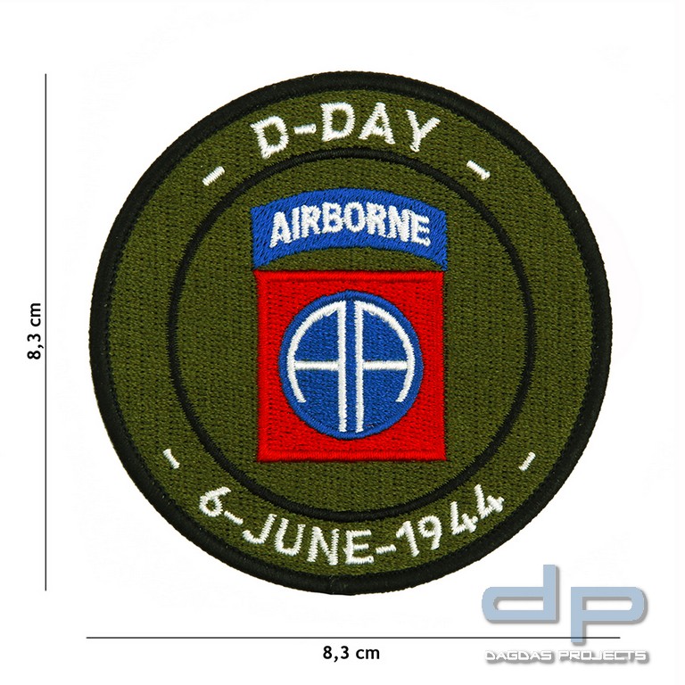 Emblem Stoff D-Day 82nd Airborne #7107